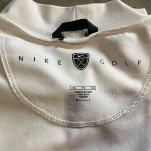 Nike mock turtleneck golf shirt white